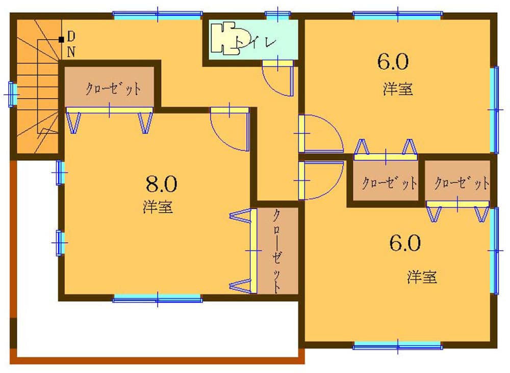 富士宮市淀師の間取り2階