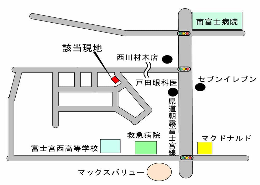 富士宮市宮原の地図