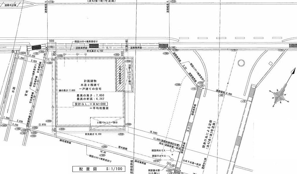 建売住宅：富士市宮下の区画図