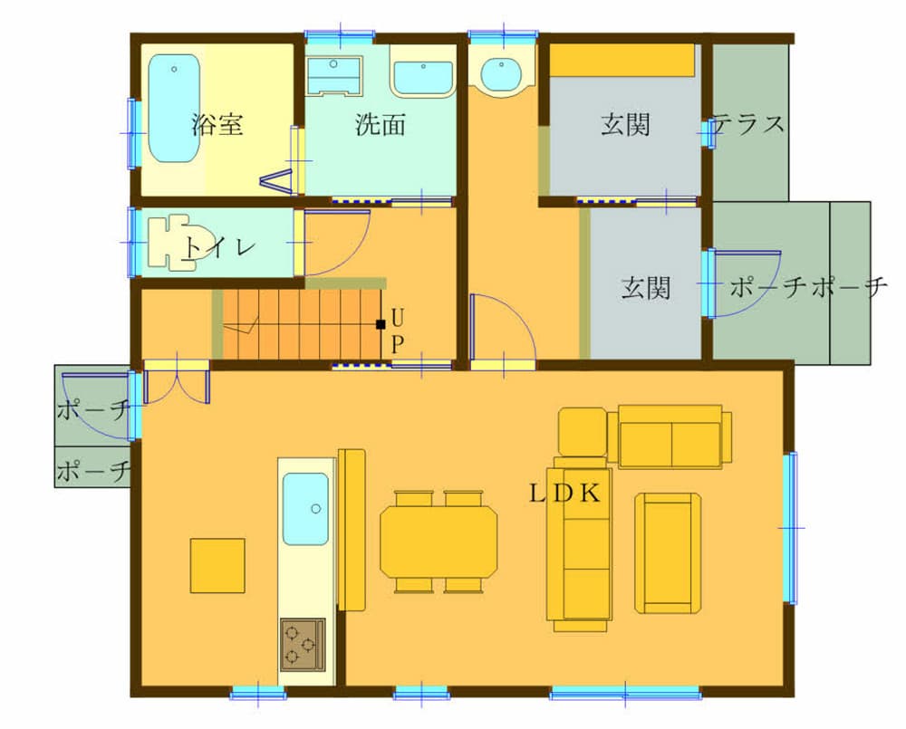 建売住宅：富士市宮下の１階の間取り