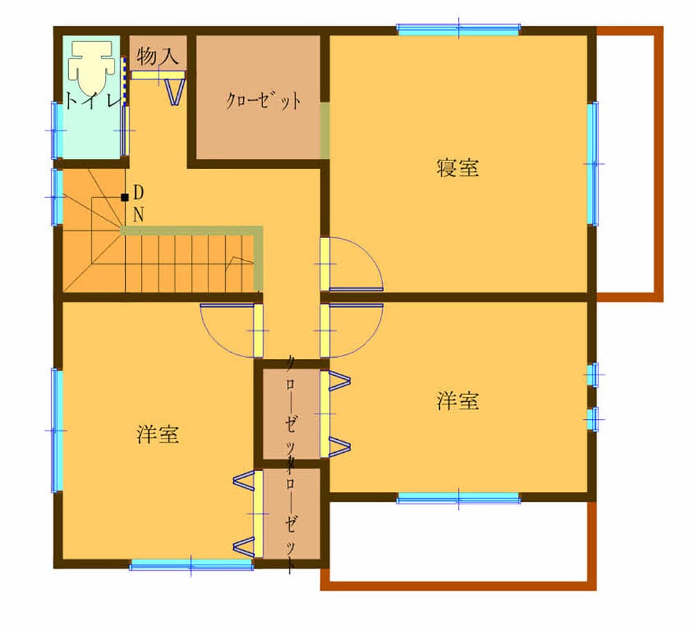 建売住宅：富士市宮下の２階の間取り
