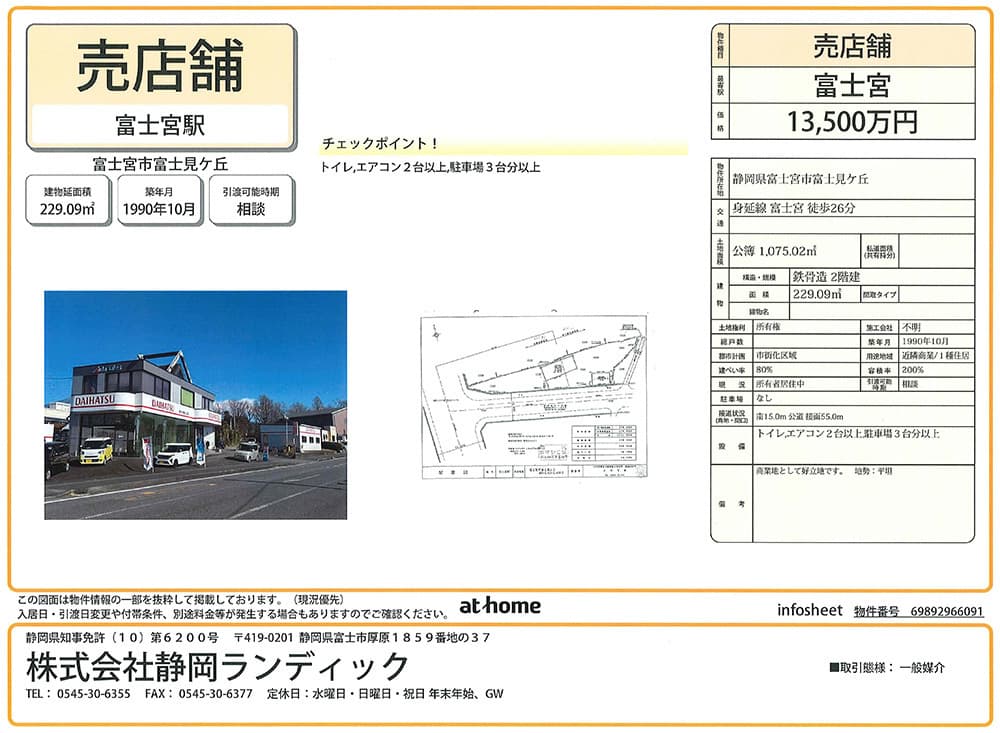 売店舗：富士宮市富士見ヶ丘